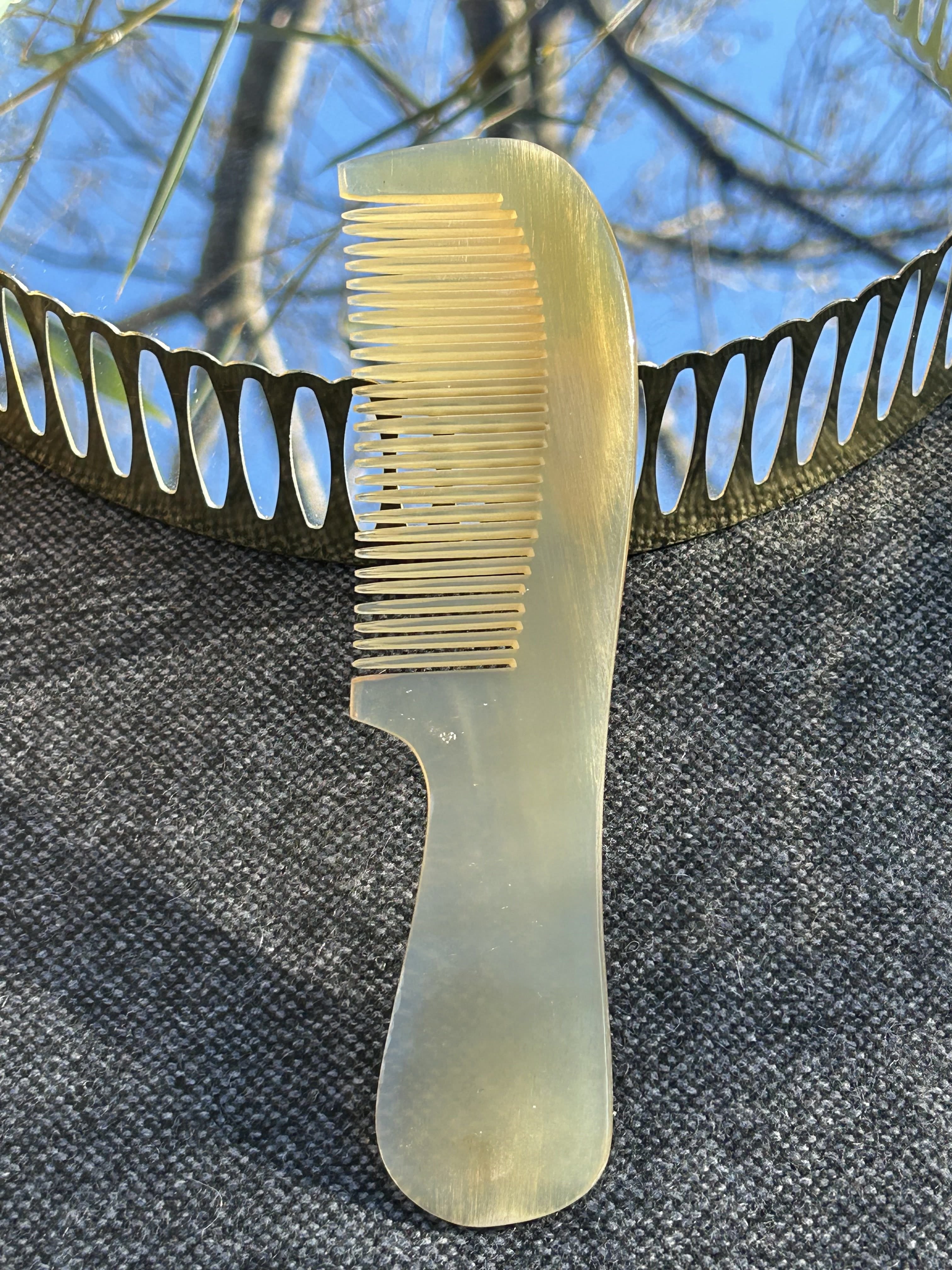 Peigne corne naturelle SERENITE-L